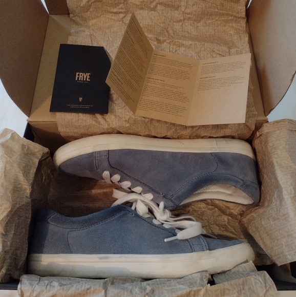 Frye Men's Blue Suede Sneakers - Picture 3 of 16